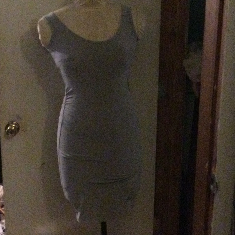 Gray Sleeveless Bodycon Dress